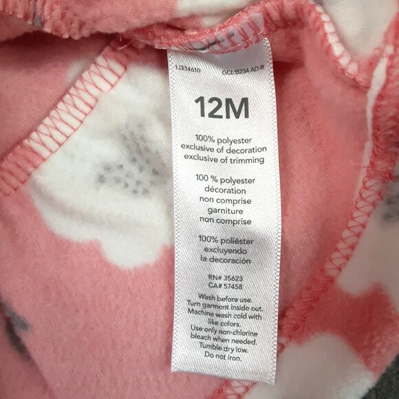 Child of Mine Carters Size 12M Dress/Top Long Sleeve Soft Pullover Button Long - Picture 3 of 9